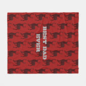 Deer Hunter Beste Papa Red Fleece Deken (Voorkant (Horizontaal))
