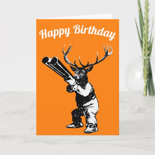 Deer Hunter Birthday Card Kaart (Voorkant)
