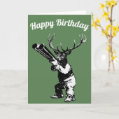 Deer Hunter Birthday Card Kaart (Gele Bloem)