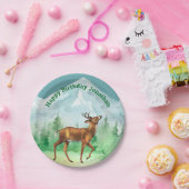 Deer Hunter Birthday Woodland Papieren Bordje (Feest)
