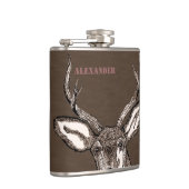 Deer Hunter Buck - Gepersonaliseerd Heupfles (Rechts)