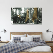 DEER HUNTER  FOTOGRAPH COLORSPLASH CANVAS AFDRUK (Insitu (Slaapkamer))