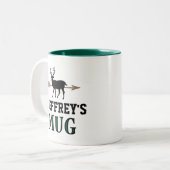 Deer Hunter Personalized Gift Tweekleurige Koffiemok (Voorkant links)