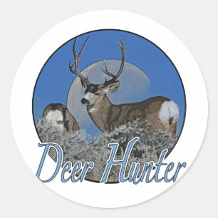 Deer Hunter Ronde Sticker