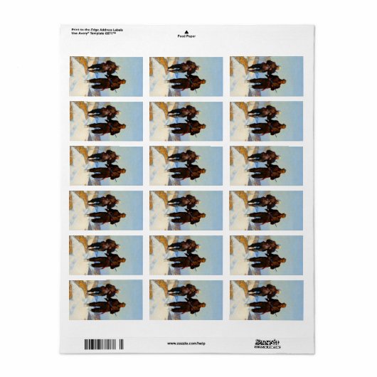 Deer Hunters, 1924, van Newell Convers Wyeth Etiket (Full Sheet)