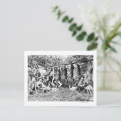 Deer Hunters met hun honden op Hood Canal Briefkaart (Staand voorkant)