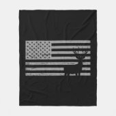 Deer Hunting And America Flag Hunting Lover Gift Fleece Deken (Voorkant)