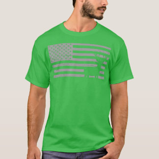 Deer Hunting And America Flag  Hunting Lover Gift  T-shirt