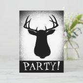 Deer Hunting Birthday Invitation Kaart (Staand voorkant)