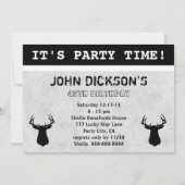 Deer Hunting Birthday Invitation Kaart (Achterkant)