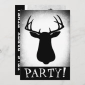 Deer Hunting Birthday Invitation Kaart (Voorkant / Achterkant)