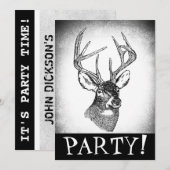 Deer Hunting Birthday Invitation Kaart (Voorkant / Achterkant)