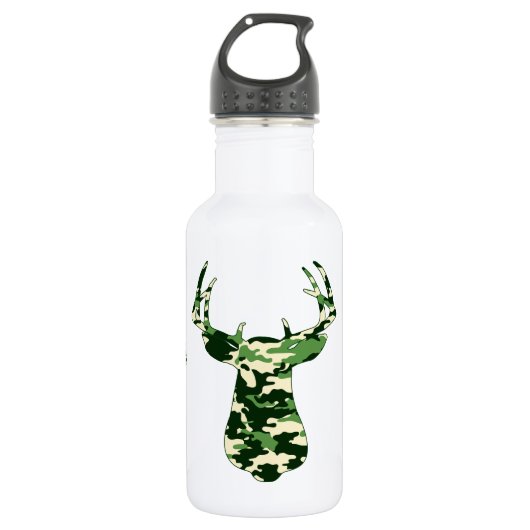 Deer Hunting Camo Buck Waterfles (Voorkant)