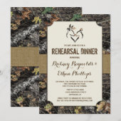 Deer Hunting Camo Repetitie Diner Uitnodigingen (Voorkant / Achterkant)