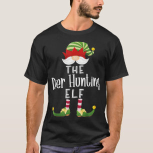 Deer Hunting Elf Group Kerstmis Funny Pajama Deel T-shirt