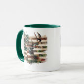 Deer Hunting Flag Print Coffee Mug Mok (Voorkant links)