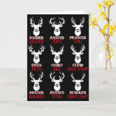 Deer Hunting Gift Hunter Of All Santa's Reindeer Kaart (Gele Bloem)