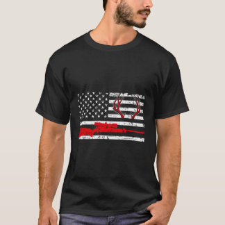 Deer Hunting Gifts Amerikaanse vlag Verenigde Stat T-shirt