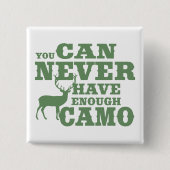 Deer Hunting Humor Camouflage Vierkante Button 5,1 Cm (Voorkant)
