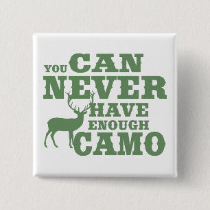 Deer Hunting Humor Camouflage Vierkante Button 5,1 Cm