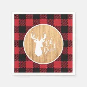 Deer Hunting Lodge Baby shower Antlers Servet