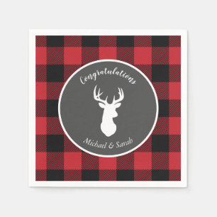 Deer Hunting Lodge Baby shower Antlers Servet