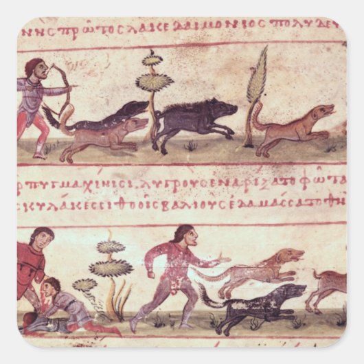 Deer Hunting Vierkante Sticker (Voorkant)