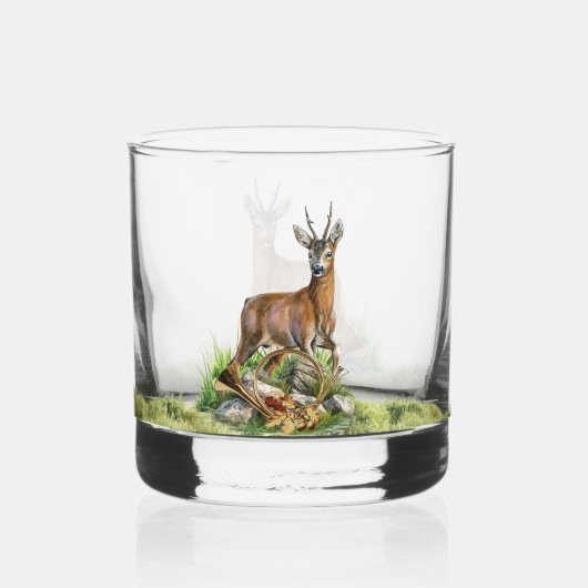 Deer Hunting  Whisky Glas (Voorkant)