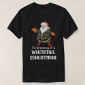 Deer Hunting Whitetail Kerstman Camo Santa T-shirt (Design voorkant)