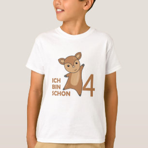 Deer ik ben al vier vierde verjaardag Sweet Fawn T-shirt