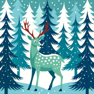 Deer Illustration Phone Case iPhone 16 Pro Hoesje