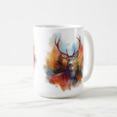 Deer in an Autumn Forest Koffiemok (Voorkant rechts)