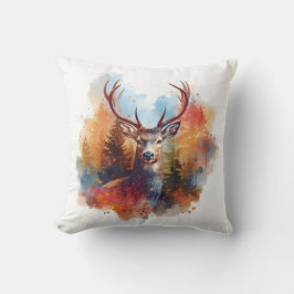 Deer in an Autumn Forest Kussen