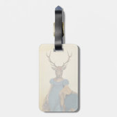 Deer in Blue Dress 2 Bagagelabel (Achterkant verticaal)