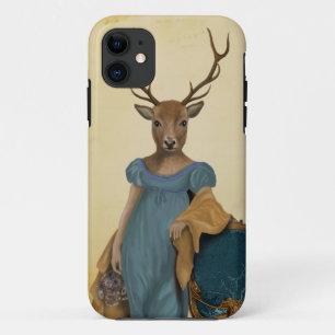 Deer in Blue Dress 2 iPhone 11 Hoesje