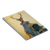 Deer in Blue Dress 2 Notitieboek (Rechterzijde)