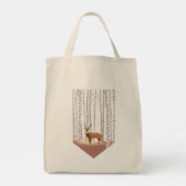 Deer in de Birch bossen Tote Bag (Achterkant)