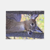 Deer in de Bossen Fleece Deken (Voorkant (Horizontaal))