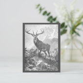 Deer in de hoge bergen briefkaart (Staand voorkant)