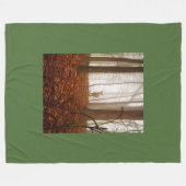 Deer in de Mist Fog Fleece Deken (Voorkant (Horizontaal))