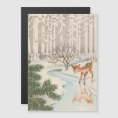 Deer in de Sneeuwfeestkaart (Voorkant / Achterkant)