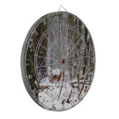 Deer in de sneeuwherfst dartbord (Voorkant Links)