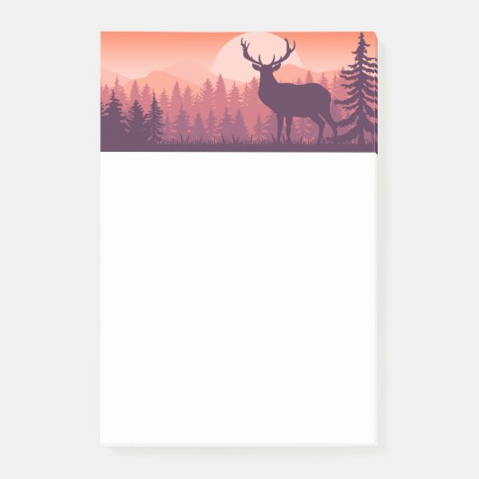 Deer in de wilde natuur post-it® notes (Voorkant)
