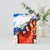 Deer in de winter briefkaart (Staand voorkant)