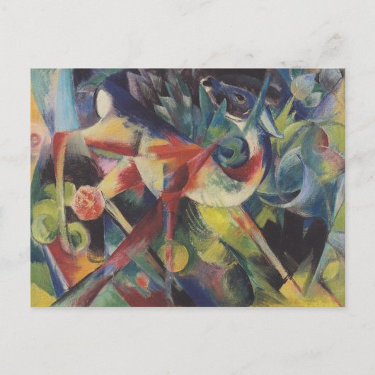 Deer in een bloemtuin van Franz Marc, kunst Briefkaart (Voorkant)