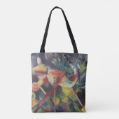 Deer in een bloemtuin van Franz Marc, kunst Draagtas (Achterkant)