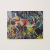 Deer in een bloemtuin van Franz Marc, kunst Legpuzzel (Horizontaal)