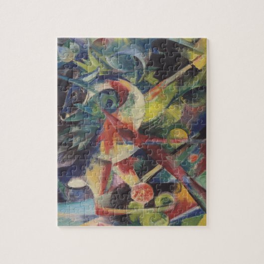 Deer in een bloemtuin van Franz Marc, kunst Legpuzzel (Verticaal)