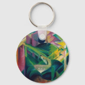 Deer in een klooster van Franz Marc Sleutelhanger (Achterkant)