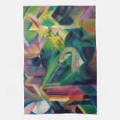 Deer in een klooster van Franz Marc Theedoek (Verticaal)